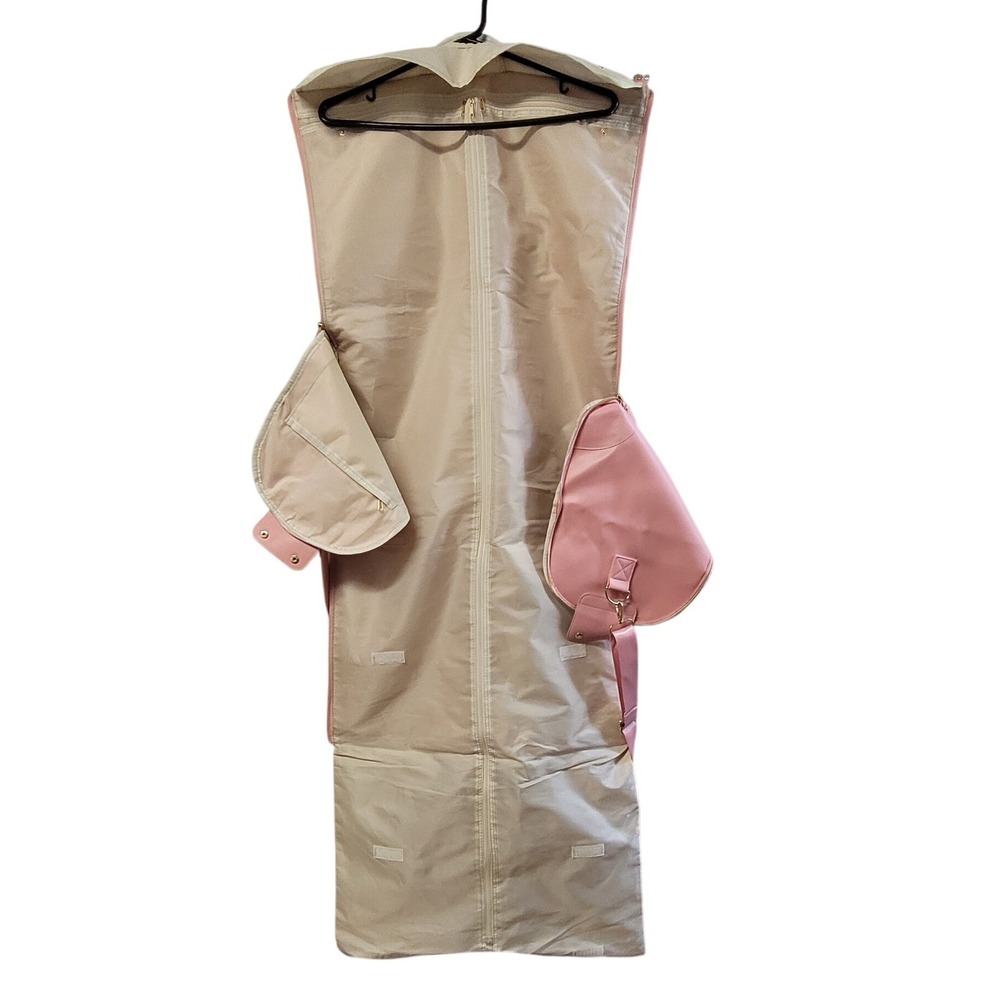 Lucshy Pink Convertible Garment Bag Duffel Travel Weekender Overnight Bag
